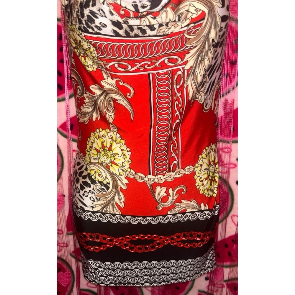 Arden B Backless Patterned Dress - image 3